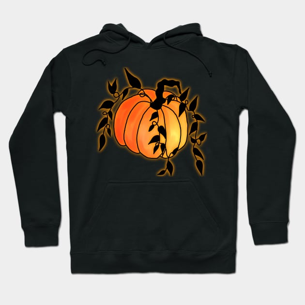 Cute Glowing Pumpkin Hoodie by TheHermitCrab